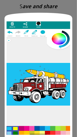 Army Truck Coloring Book Screenshot 1
