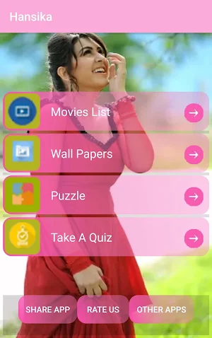 Hansika Movies-Wallpapers,Quiz Screenshot 0
