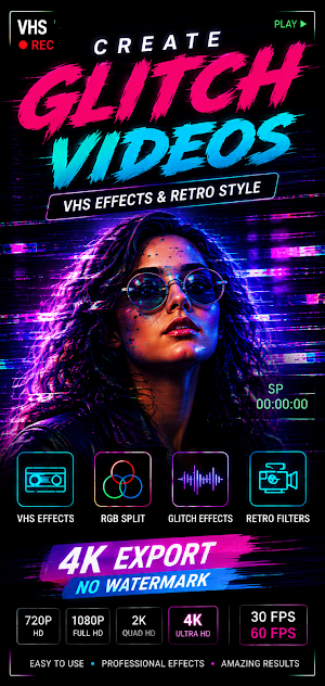 Glitch Video Editor: VHS FX Screenshot 0