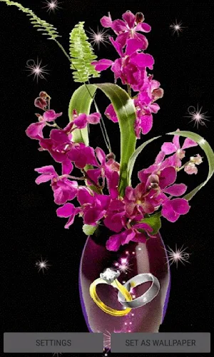 Valentine Flowers Pot LWP Screenshot 0