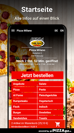 Pizza Milano Münster Screenshot 1