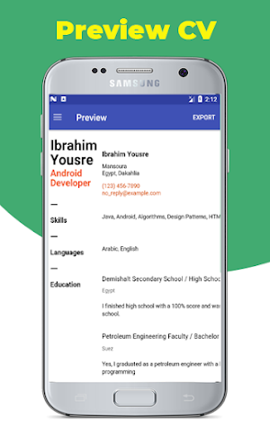 My  CV Builder Screenshot 2
