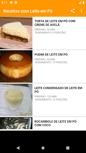 Receitas com Leite em Pó Fáceis Screenshot 0