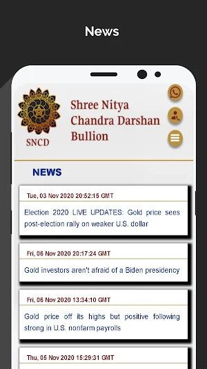 SNCD - Shree Nitya Chandra Darshan Bullion Screenshot 2