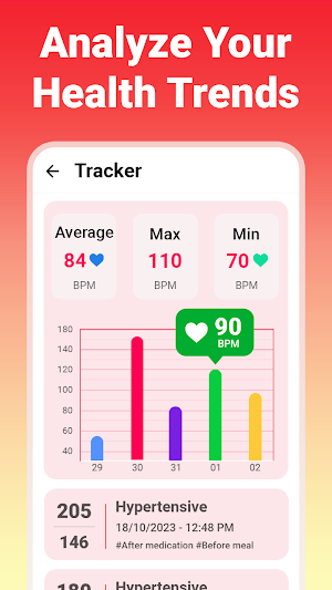 Blood Pressure App: Heart Rate Screenshot 3