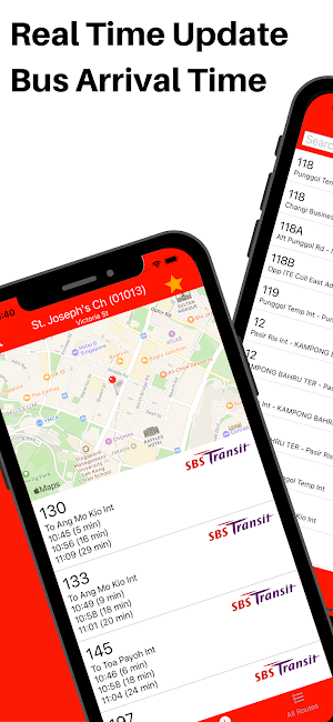 Singapore Bus Arrival Time Screenshot 0