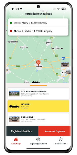 Hatnégyes Taxi Szolnok Screenshot 1