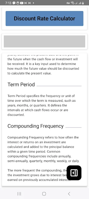 Discount Rate Calculator Screenshot 3