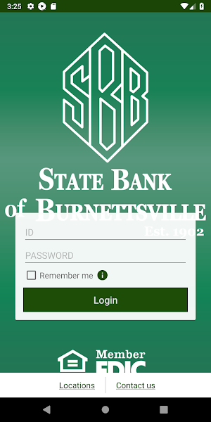 STATE BANK OF BURNETTSVILLE Screenshot 1
