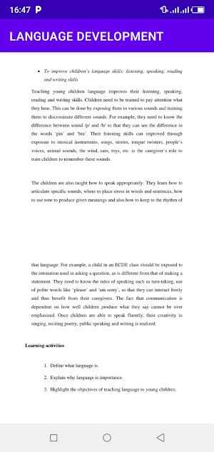 Language Development notes Screenshot 2