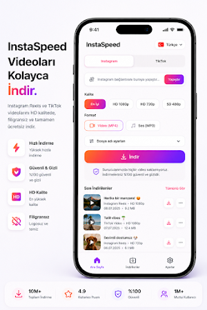 InstaSpeed: Video İndir Screenshot 1