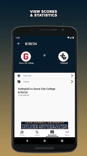 John Carroll Blue Streaks Screenshot 2