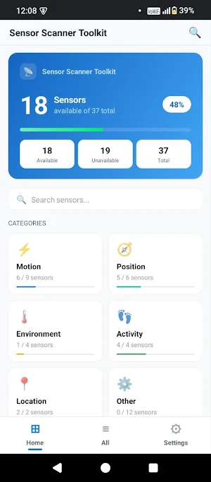 Android Sensor Scanner Toolkit Screenshot 0