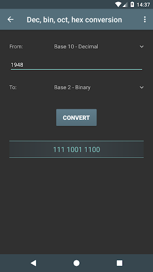 Informatic Calculations Screenshot 1