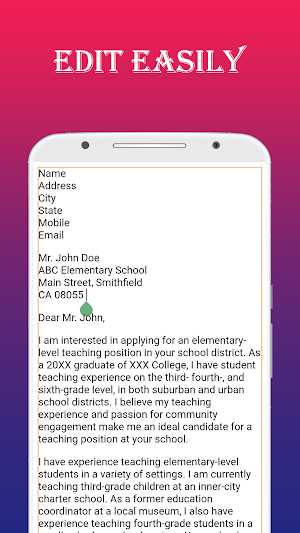 Cover Letter maker for Resume Screenshot 3