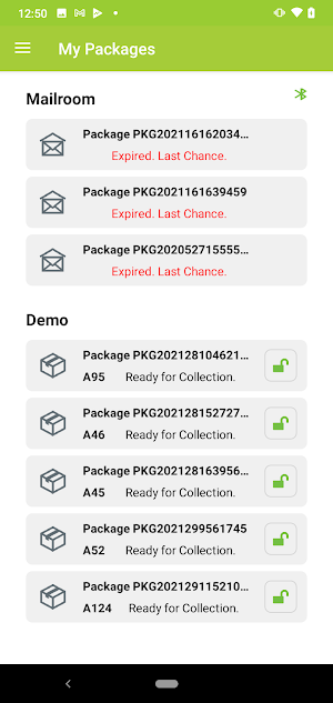 TZ Campus Package Lockers Screenshot 1