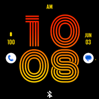 Beauty Orange Fire Watch Face