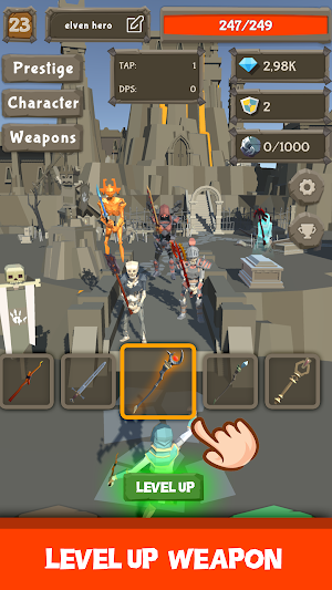 Wizard's Fire: Tap RPG Quest Screenshot 1