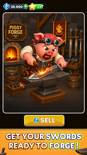 Piggy Forge - Sword Crash Screenshot 1
