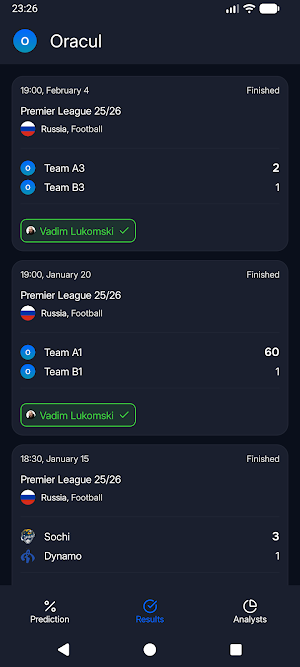 Oracul - match analytics Screenshot 1