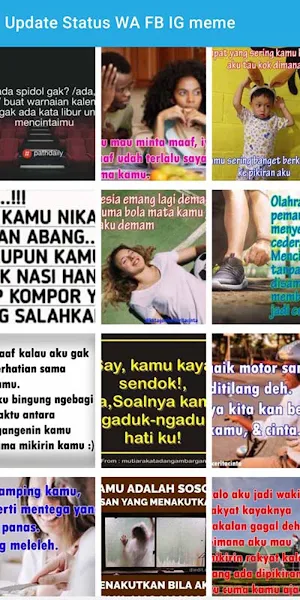 Update Status WA FB IG Meme Screenshot 1