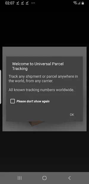 Universal Parcel Tracking Screenshot 0