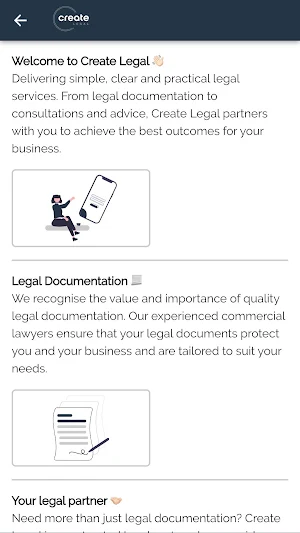 Create Legal Screenshot 1