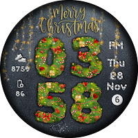 Christmas Numbers Watch Face