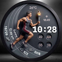 Male Runner: Sport Watch Face