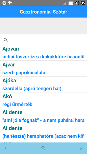 Gasztronómiai Szótár Screenshot 1