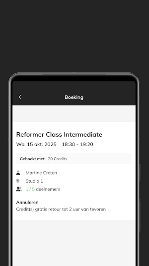 PilatesHasselt Screenshot 2