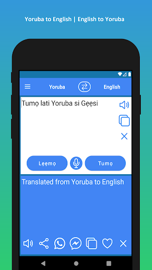 Yoruba English Translator app Screenshot 1