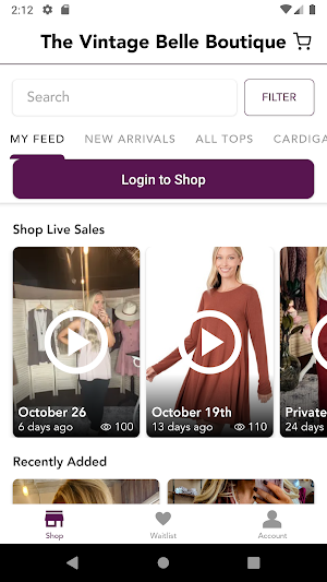 The Vintage Belle Boutique Screenshot 1