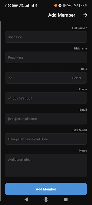Biker Group Manager Screenshot 1