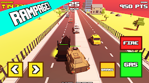 Crazy Road: Tank Rampage Screenshot 1