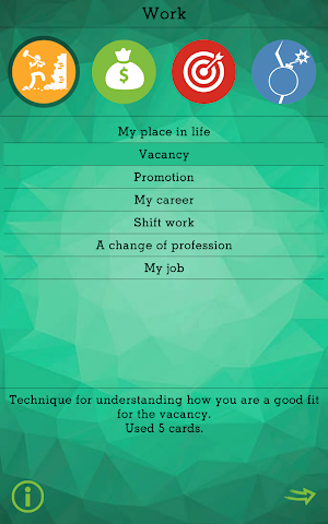 Metaphoric cards: Emerald. Well-being techniques Screenshot 2