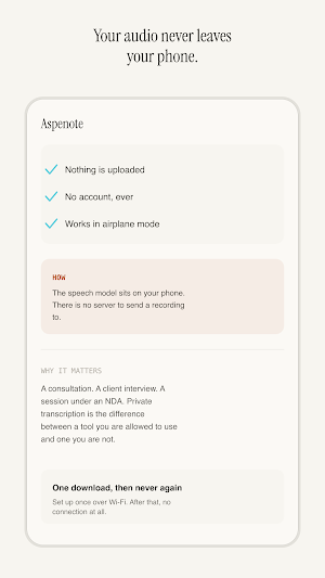 Aspenote Offline Voice to Text Screenshot 1