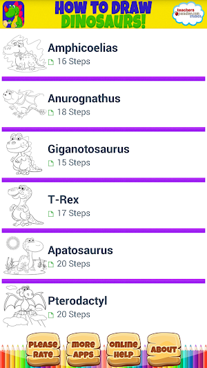 Learn to Draw Cartoons & Dinos Screenshot 0