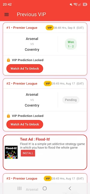 Football Predictions Screenshot 0