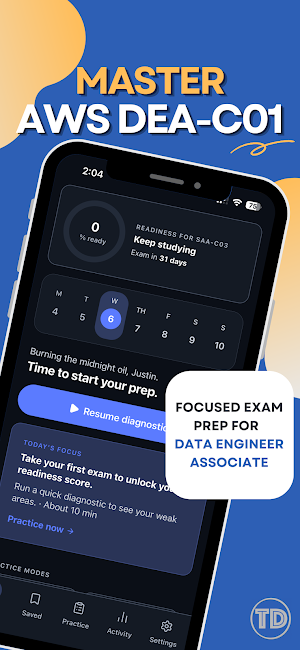 AWS DEA-C01 Dojo Exam Screenshot 0