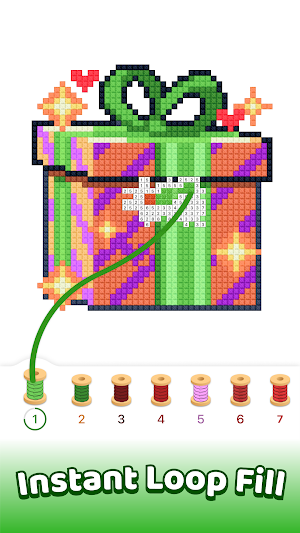 Christmas Yarn: Pixel Art Screenshot 1