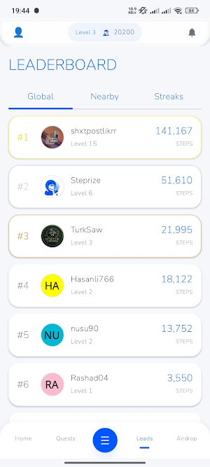 STEPRIZE Screenshot 1