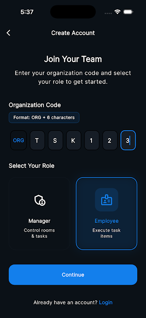 TaskRoom - Field Staff Tracker Screenshot 0