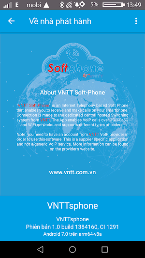 VNTT Soft-Phone Screenshot 1