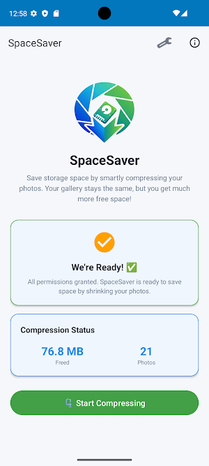 SpaceSaver: Photo Compressor Screenshot 1