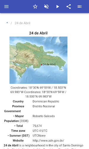 Populated places in Dominican  Screenshot 1
