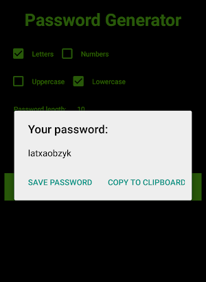 Password Generator Screenshot 2
