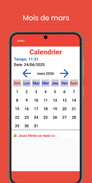 France Calendar 2026- Holidays Screenshot 2