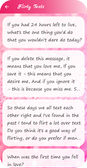 Flirty Texts Screenshot 1