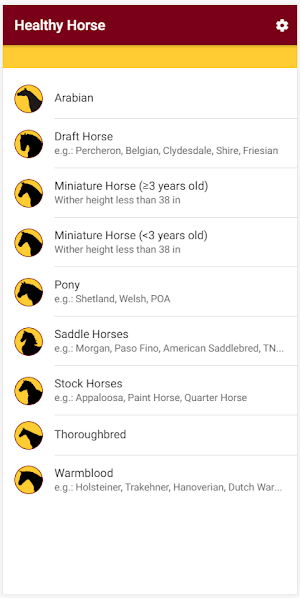 Healthy Horse - Determining a horse’s body weight Screenshot 1